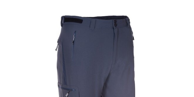 Pánské šedo-modré 3/4 outdoorové kalhoty Envy