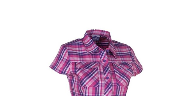 Dámská růžovo-fialová kostkovaná košile Envy