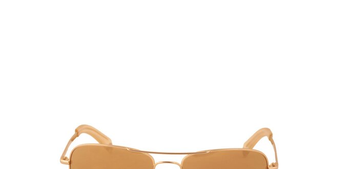 Pánské zlaté sluneční brýle Calvin Klein