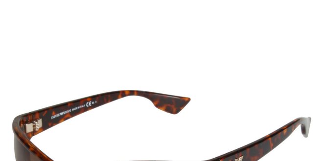 Hnědé leopardí sluneční brýle Emporio Armani
