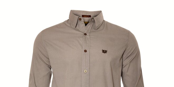 Pánská světle béžová košile Bendorff s jemným puntíkovaným vzorem