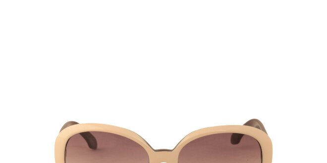 Dámské krémovo-hnědé sluneční brýle