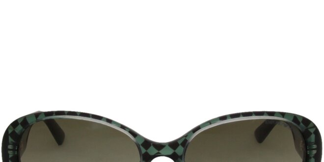 Dámské černo-zelené sluneční brýle Emporio Armani