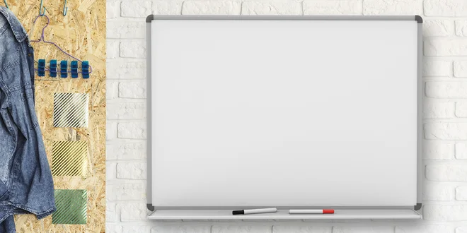 Bílá magnetická tabule na psaní včetně příslušenství