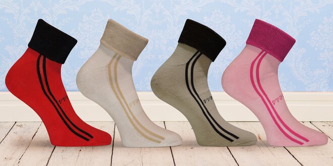 4 páry dámských sportovních froté ponožek