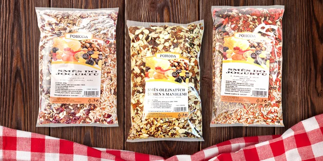 Namíchejte si zdravou snídani z chutných směsí