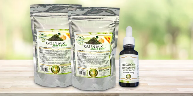 Směs superpotravin Green Mix a chlorofyl