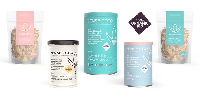 100% přírodní BIO produkty z kokosu SENSE COCO