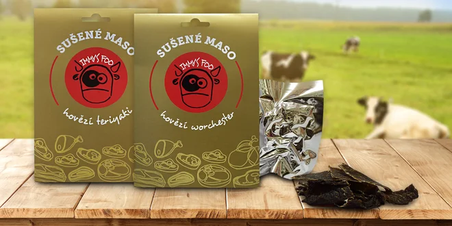 10 nebo 20 balíčků sušeného masa Jimmy's Food