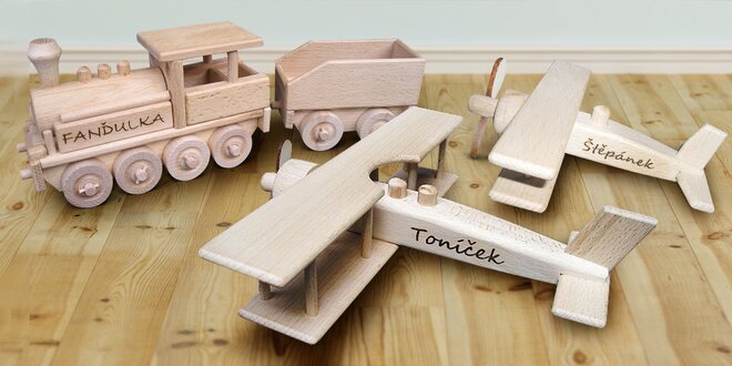 Dřevěné hračky s vlastním gravírem nejen pro děti