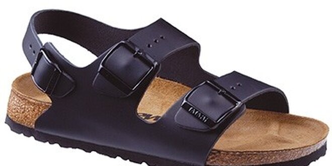 Černé kožené sandály Newalk
