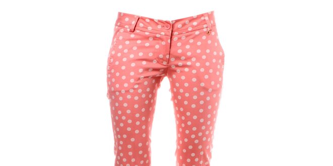 Dámské růžové puntíkované kalhoty Phard