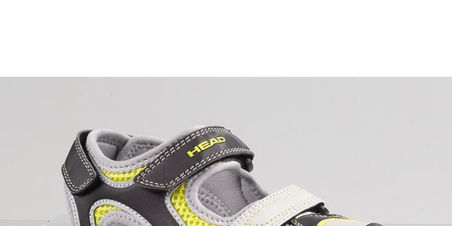 Dámské černo-žluté sandále s šedými detaily Head