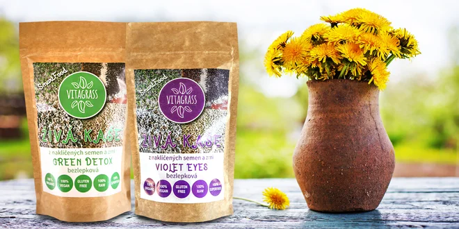 Živé kaše z naklíčených semen a zrní