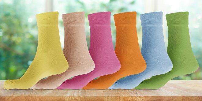 Pastelové ponožky české výroby pro celou rodinu