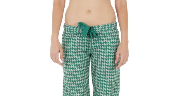 Dámské zeleno-bílé pyžamové kalhoty Women'Secret