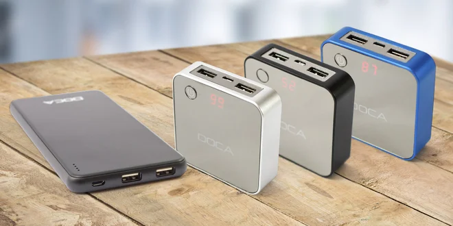 Powerbanky DOCA s kapacitou až 13 000 mAh