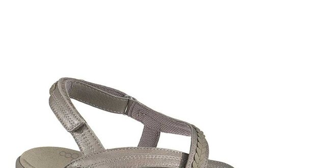 Dámské šedé kožené sandálky Hush Puppies