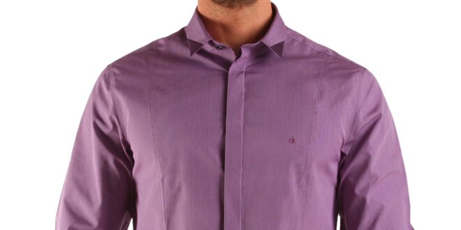 Pánská fialovo-vínová košile Calvin Klein