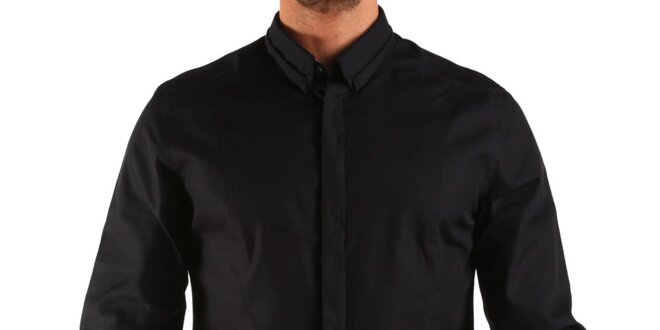 Pánská černá košile s dlouhým rukávem Calvin Klein