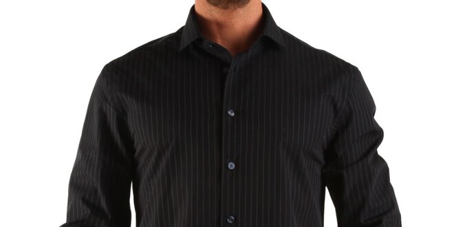 Pánská černá košile s proužkem Calvin Klein