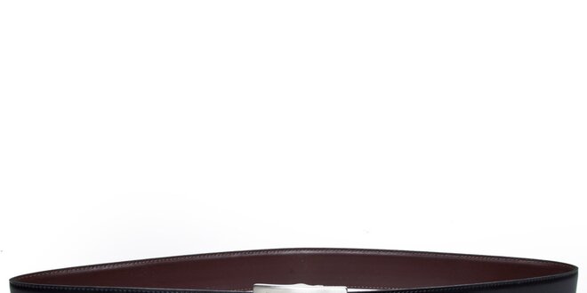 Pánský oboustranný černý kožený pásek Calvin Klein