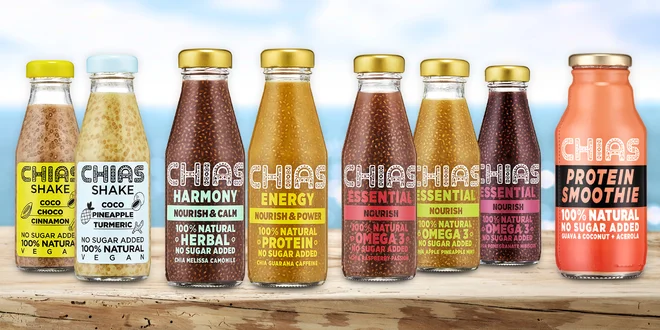 Chias: nápoje, shake i protein smoothie s chia