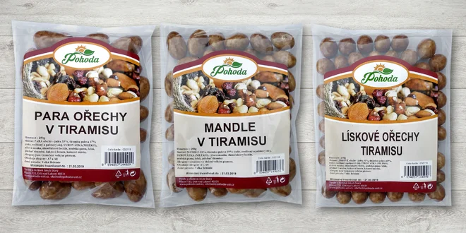 Ořechy a mandle od Pohody zalité tiramisu polevou