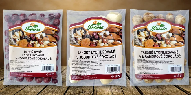 Ovoce sušené mrazem obalené v delikátní čokoládě
