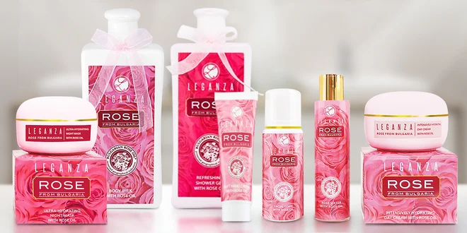 Pleťová kosmetika Leganza s růžovým olejem