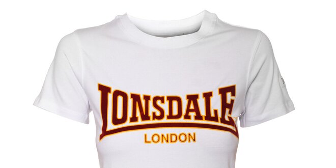 Dámské bílé tričko Lonsdale se semišovým potiskem