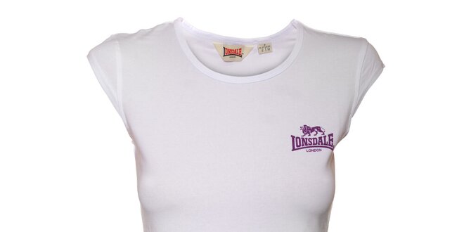 Dámské bílé tričko Lonsdale s vykrojenými rukávy