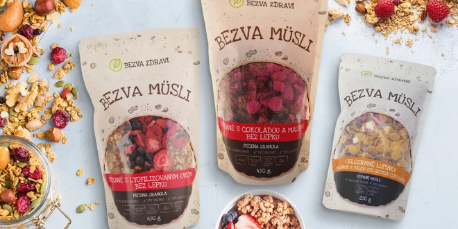 Müsli, lupínky i vláknina bez „éček“, na výběr i bez lepku