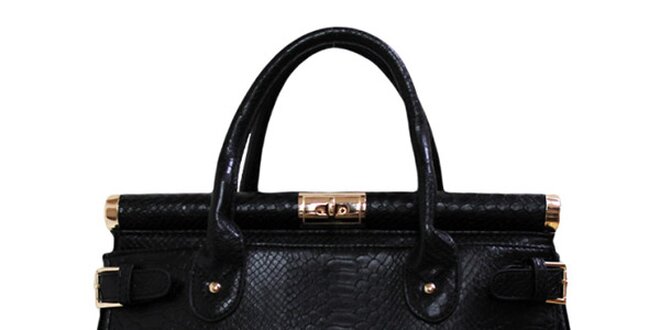 Dámská černá kabelka se zámečkem London Fashion