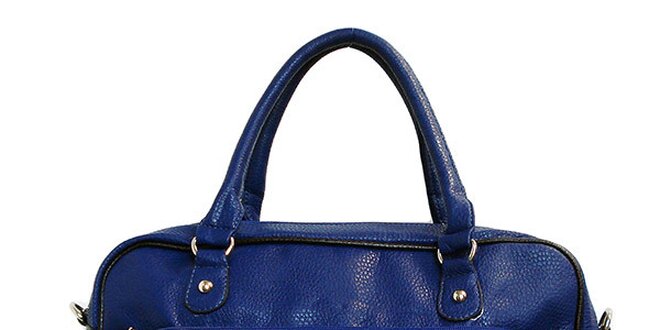 Dámská modrá kabelka s černým lemováním London Fashion