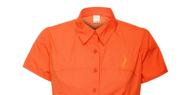 Dámská oranžová outdoorová košile s jemným vzorkem Hannah