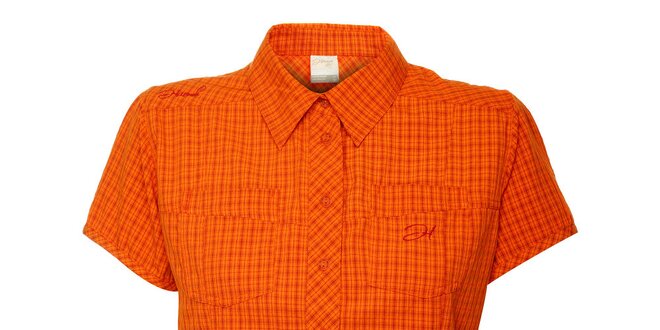 Dámská oranžová kostkovaná outdoorová košile Hannah