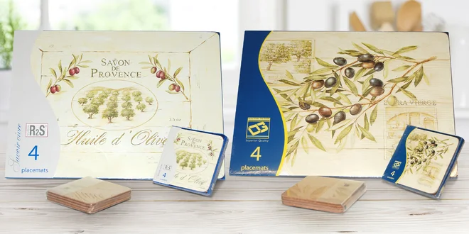 Korkové prostírání s potiskem ve dvou velikostech