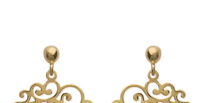 Zlaté ornamentální náušnice La Mimossa