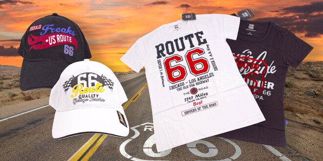 Dámská i pánská trička a kšiltovky Route 66