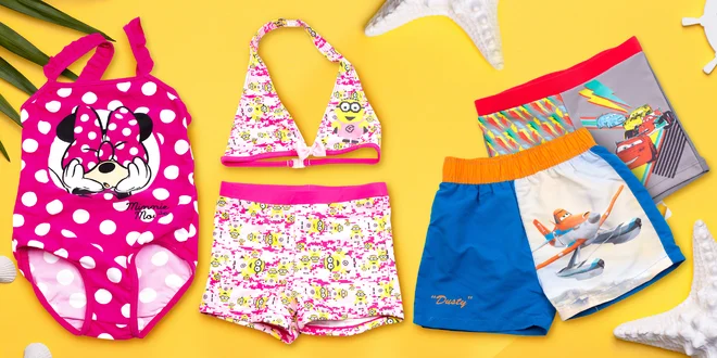 Dětské plavky s oblíbenými pohádkovými motivy