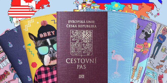 Originální a barevné obaly na cestovní pasy