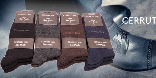 9 párů pohodlných ponožek Cerruti
