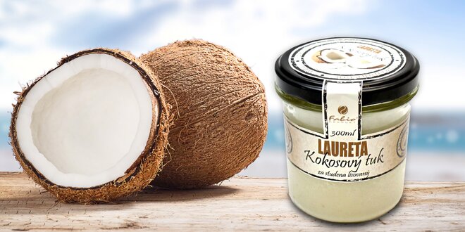100% kokosový olej Laureta lisovaný za studena