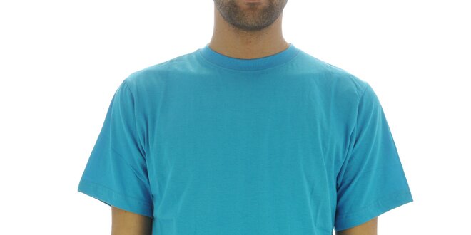 Pánské azurově modré bavlněné tričko Southpole