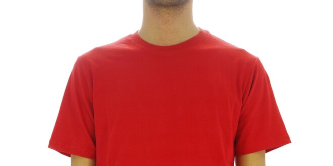 Pánské sytě červené bavlněné tričko Southpole