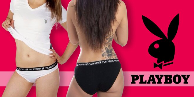 Troje sexy kalhotky Playboy Slips