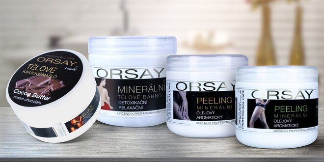 Kosmetika Orsay: kakaové máslo, peelingy i bahno