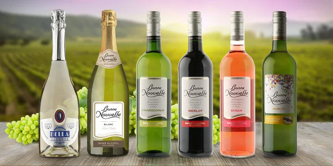 Balíček 6 nealkoholických vín: Merlot i Muscat