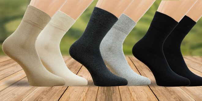 Bio unisex ponožky ve 3 variantách